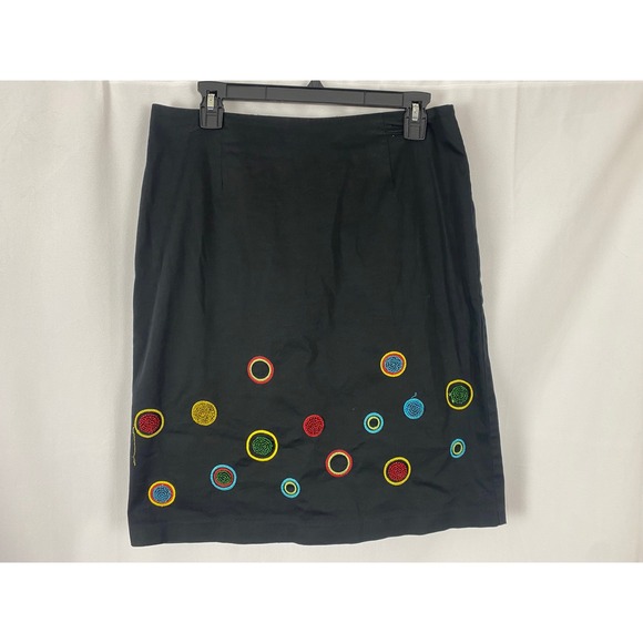Wildlife New York Dresses & Skirts - Wildlife New‎ York Black Beaded Circle Embellished Pencil Skirt Back Zip Slit